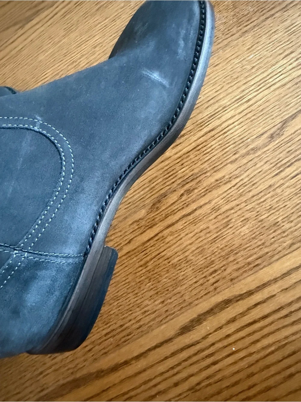 Men's Suede Chelsea Ankle Boots in Charcoal